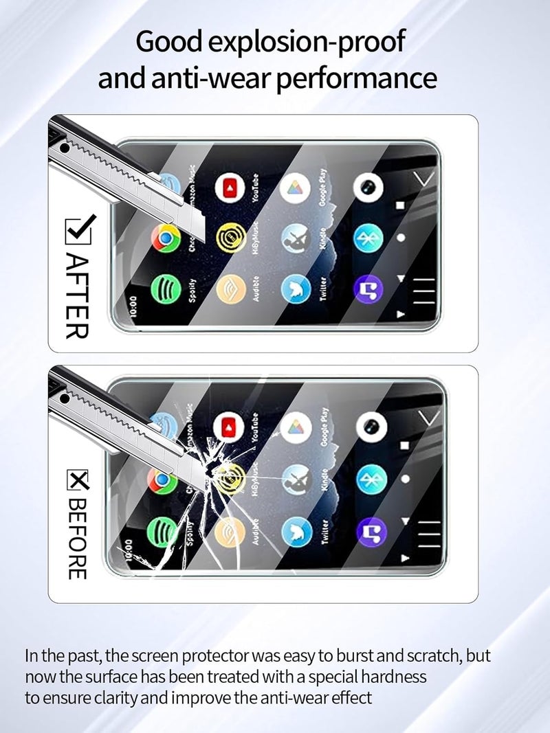 UYRUREL Screen Protector for HIFI WALKER G7 4 Inches Touchscreen MP3 Player, High-definition Scratch Resistant Film,HD Clear Anti Blue Light, Bubble Free with Easy Installation Kit, 3 Pack - Image 3